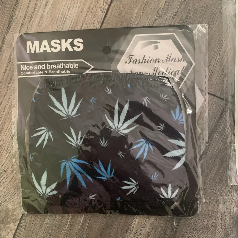 NWT LOT OF 5 4-20 & RAINBOW FASHION FACE MASKS